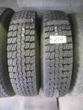 (2) 11R22.5 Tires, with rims