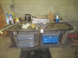 Shop Bench, Parts Trays, and Assorted Parts