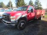 2009 FORD Model F-450XL, 4x4  Super Duty Single Axle Utility Truck, VIN# 1F