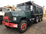 1989 MACK Model RD690S Tri-Axle Dump Truck, VIN# 1M2P198C2KW004500, powered