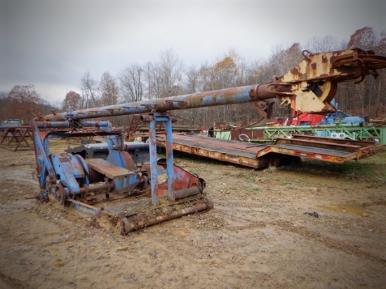 CARDWELL 44' Single Pole, Single Drum, Telescoping Service Rig, on oilfield