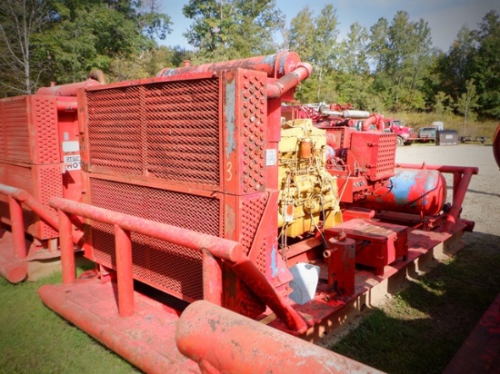 1981 JOY Model 1050-125 Air Compressor, s/n 81736681, powered by Cat 3406 d