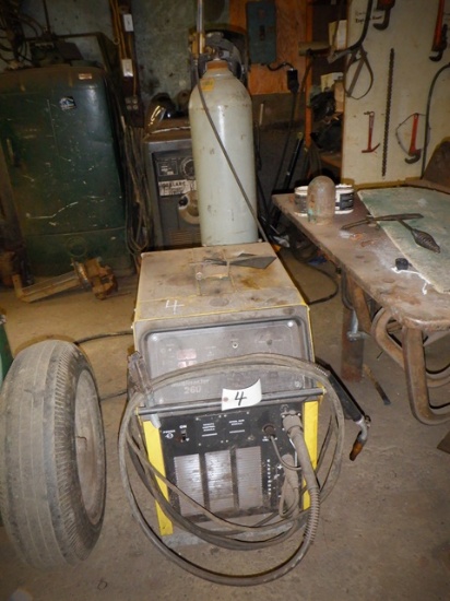 ESAB Multimaster 260 MIG Welder, s/n MP-J914006, equipped with wire feed an