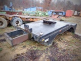 Tandem Axle Winch Tractor Bed, with tail roller, 5th wheel, and winch stand