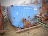 37'x8' Mud Tank, mounted on oilfield skid base. In good condition.