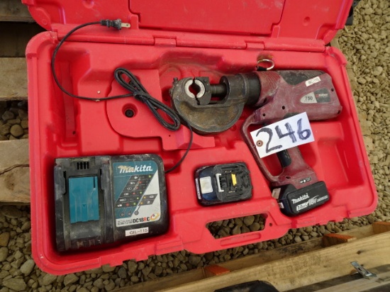 (GIL-115) BURNDY Model 750, 12 Ton Crimper Set, s/n LT12171154