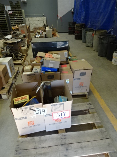 (6 Pallets) Shop Tools, Filters, Truck and Equipment Parts, Radios, etc.