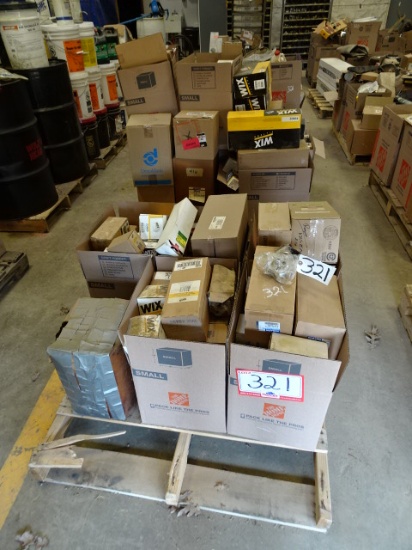 (4 Pallets) Filters, Shop Supplies, Hardware, etc.
