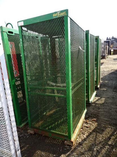 SAFE T CART Material Basket, with fork pockets, s/n 202001, 4,500# capacity