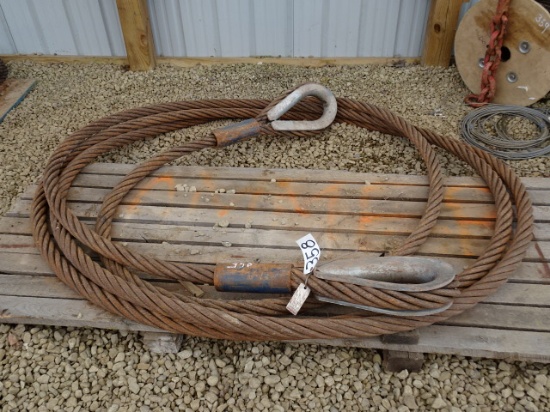 (1) 73-Ton, 60', 2" Rope Cable Sling, with swaged eyes