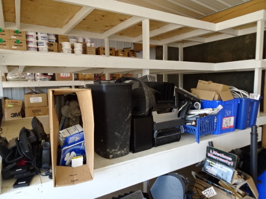 Surge Protectors and Assorted Computer Cables, and Office Supplies