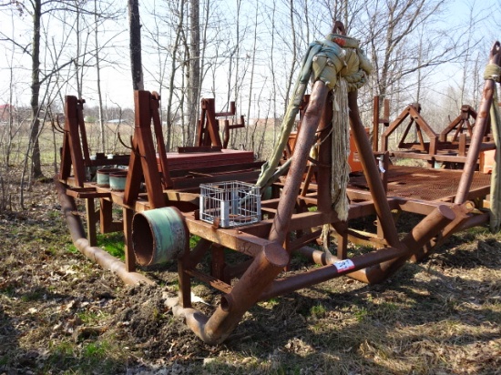 (GP-426) Tow Behind Welding Sled, with (2) Stay-Level welder bunks and tool