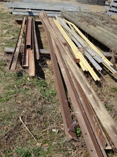 Miscellaneous Steel and Aluminum Angle Iron and (2) H-Beams