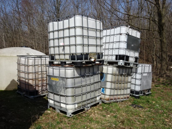 (9) 250 - 300 Gallon Poly Liquid Totes