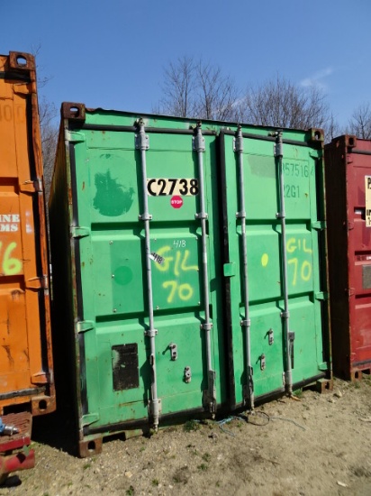 (GIL-070) PACIFIC 20' Storage Container, s/n 357516, with shelving.