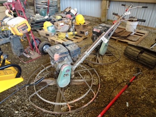 WHITEMAN 46" Honda Gas Powered Concrete Trowel. In good condition.