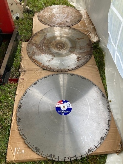 (2) UNUSED 36" and (1) 31" Concrete Saw Blades
