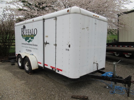 (Unit #TT18) 2011 CASCADE 16' Tandem Axle Enclosed Utility Trailer, VIN# 1C
