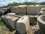 (40) Stackable Concrete Blocks and Jersey Barrier Pieces (BUYER MUST LOAD)