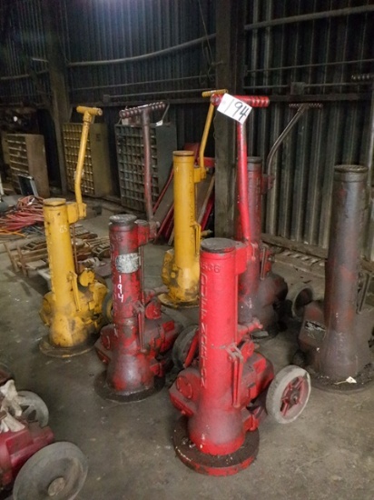 (3) DUFF NORTON 50 Ton Pneumatic Hydraulic Jacks