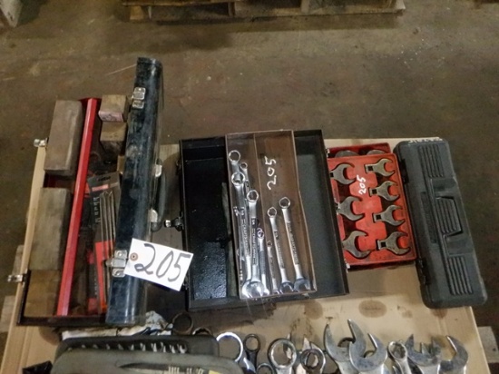 Assorted Metric and SAE Combination Wrenches, and Miscellaneous Tools