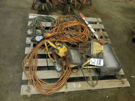 (2 Pallets) Extension Cords and Shop Lights
