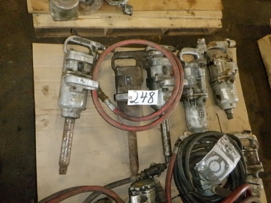 (5) 1" Pneumatic Impact Wrenches