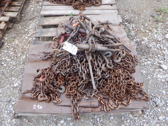 (4 Pallets) Chains and Binders