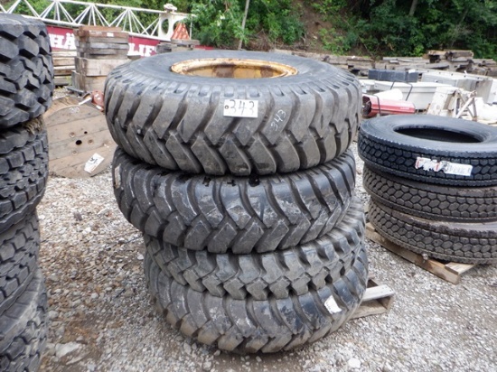 (4) 14.00x20 Tires and (1) Rim