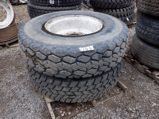 (2) 14.00R24 Tires and Rims