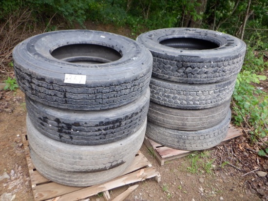 (8) 11R24.5 Tires