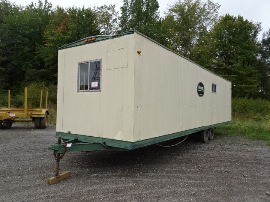 8'x32' Tandem Axle Office Trailer, equipped with single man door with stair