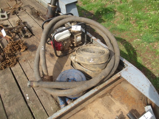 NORTH STAR 2" Trash Pump, with suction and discharge hose