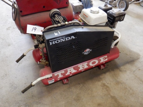 TAHOE Portable Air Compressor, Honda GX200 gas engine