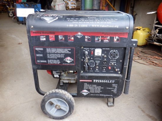 TAHOE TPI9000LXU, 9,000 Watt Portable Generator, remote start