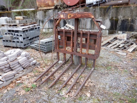 48" Hanging Block Forks (Skid Steer Adaptor)