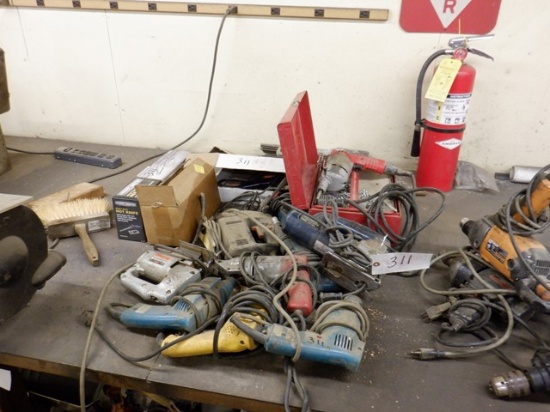 Assorted Drills, Grinders, and Jigsaws