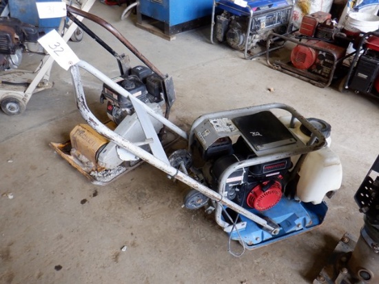 BARTELL BCF2150 Plate Compactor, with water system and transport wheels