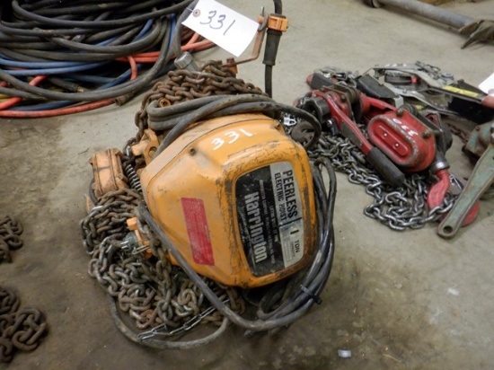 HARRINGTON 1 Ton Electric and JET 1-1/2 Ton Manual Chain Hoists
