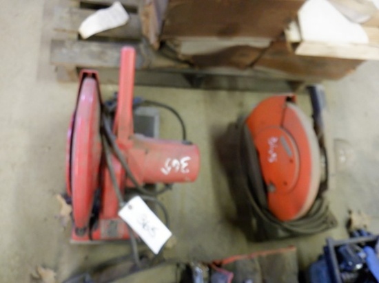 (2) Electric Chop Saws (1 Not Running)