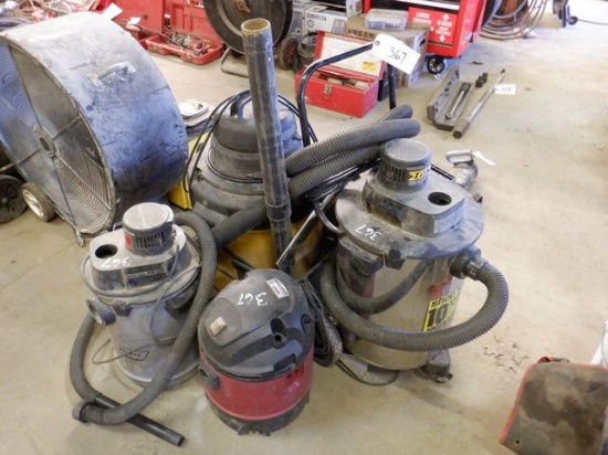 (4) Shop Vacs