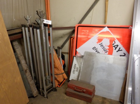 Signs, Sign Stands, and Caution Tape (BUYER MUST LOAD)