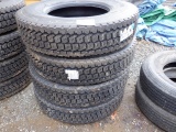 (4) UNUSED/RECAPPED 12R24.5 Tires
