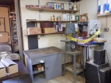 Wood Drawers, Metal Cabinet, and Contents of Shelves (BUYER MUST LOAD)