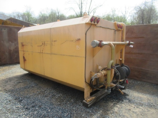 Approximately 4,000 Gallon Steel Drop-In Dump Body Water Tank, equipped wit