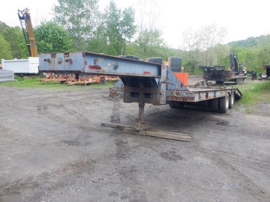 Shop Made Tandem Axle Rigid Neck Trailer, VIN# SW81906PA, equipped with 8' rigid neck, 20' level