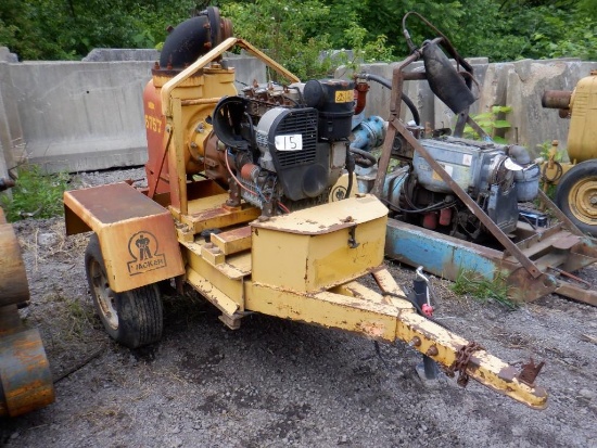 WACKER Model PT6L, 6" Trash Pump, s/n 717501057, powered by Lombardini 3 cylinder diesel engine,