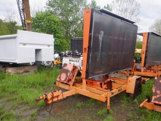 2004 PSI Portable Solar Message Board, s/n 5459, VIN# 1P91617184G301285, equipped with model CPU-2M