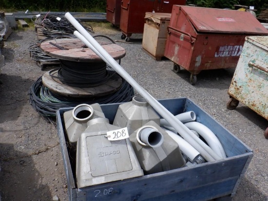 (3 Pallets) Industrial Light Fixtures and Conduit