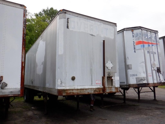 1985 STRICK 28' Single Axle Aluminum Van Trailer, VIN# 1S11E8285FE264215, equipped with 40,000#